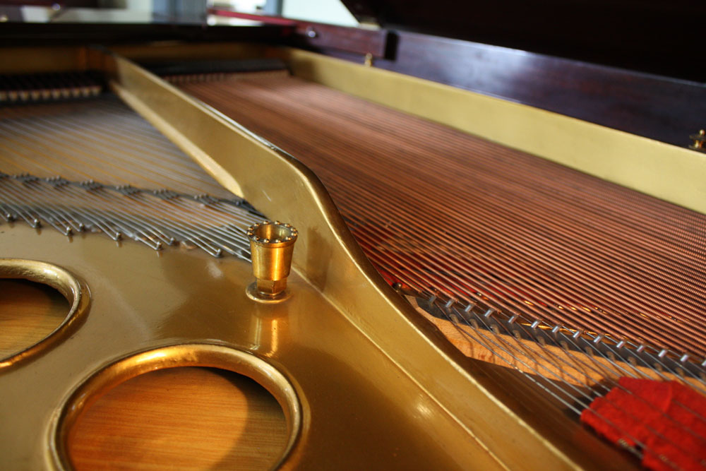 Inside a Steinway Grand Piano with the lid open