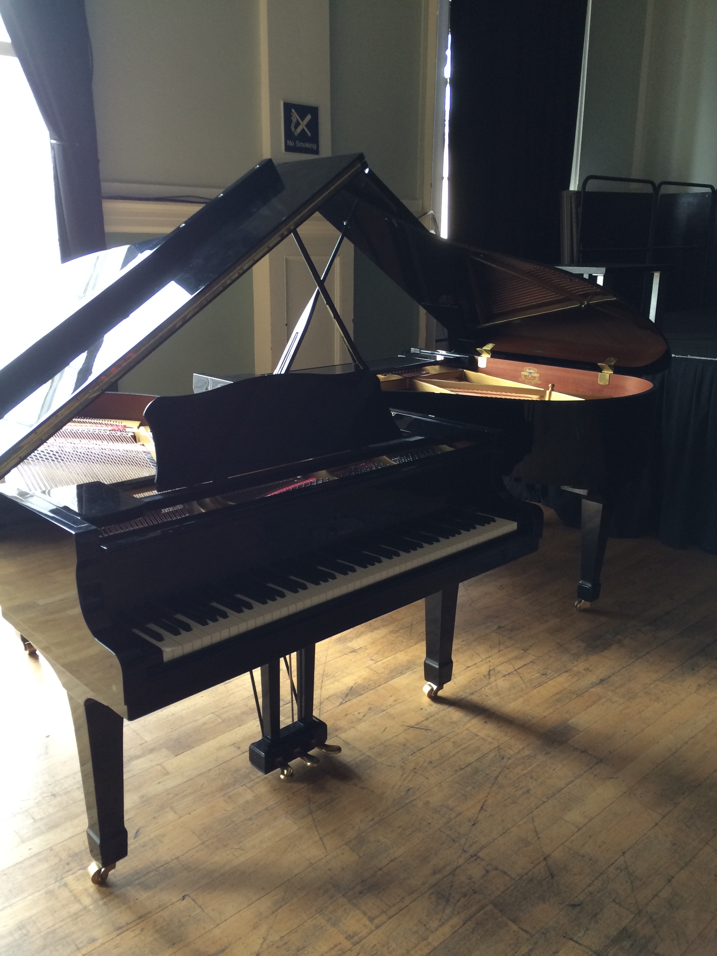 Yamaha grand piano at Stroud Subscription Rooms