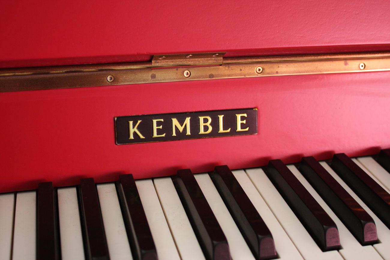 Kemble Upright Piano finished in Farrow & Ball 'Incarnadine'