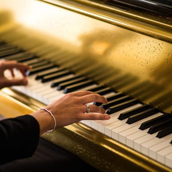 Antique Gold Piano