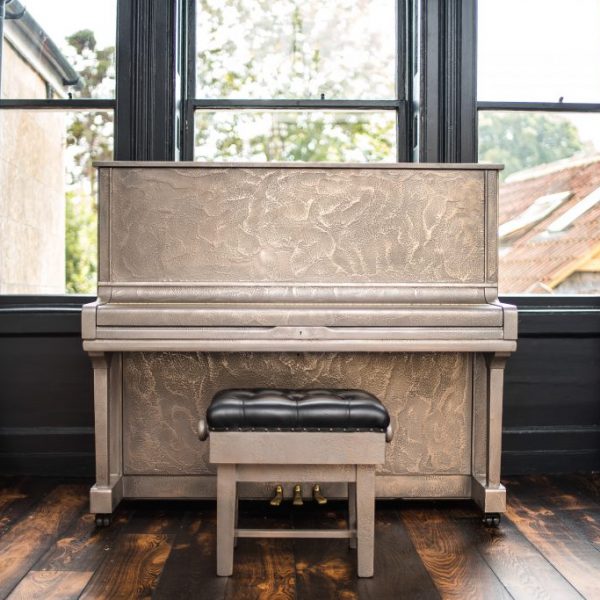 Sculpted Silver Piano