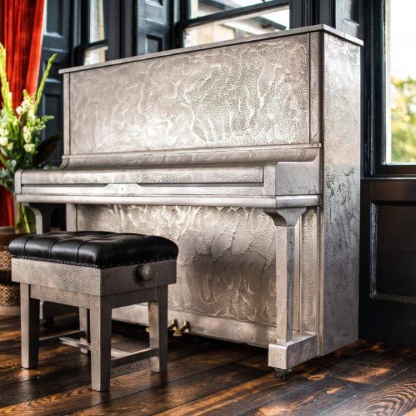 Sculpted Silver Piano