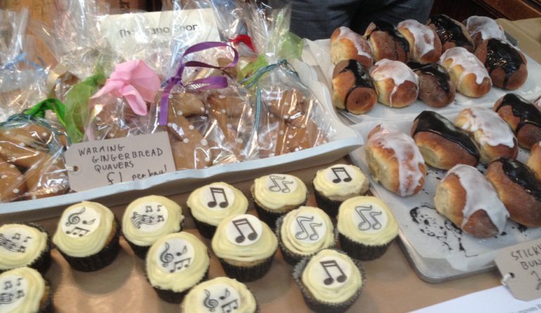 Piano Shop Bath cakes for sale at The Great Bath Bake Sale