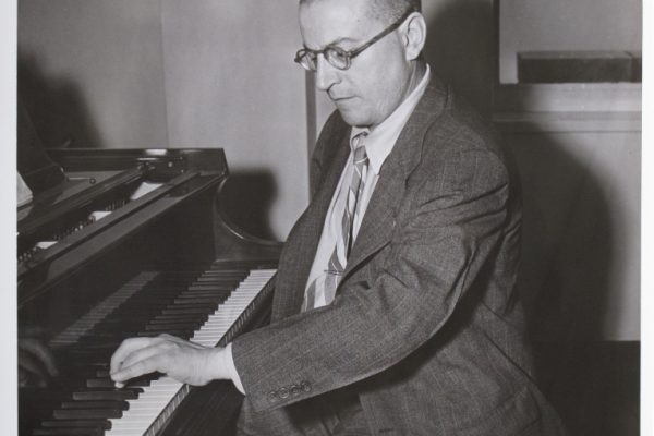 Paul Wittgenstein at the piano.