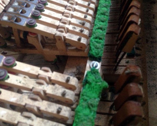 Restoration of Moth Damage to a Grand Piano
