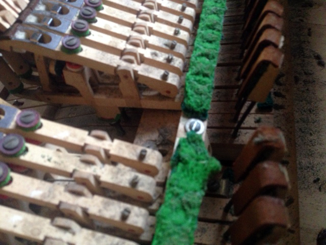 Restoration of Moth Damage to a Grand Piano