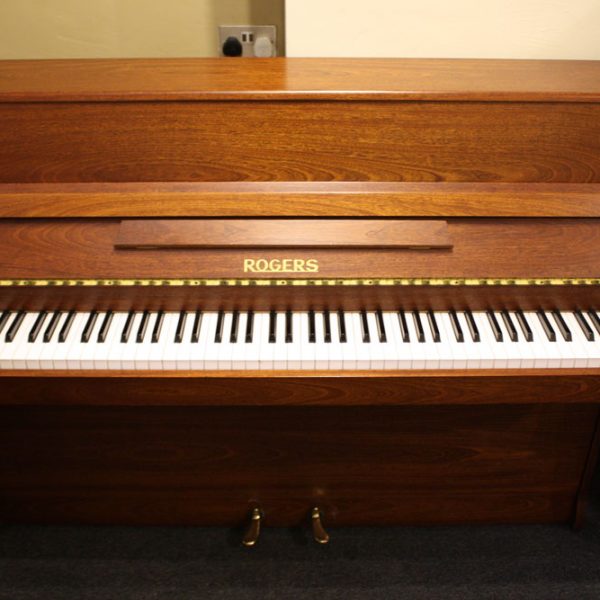 Rogers 108 Upright Piano Mahogany