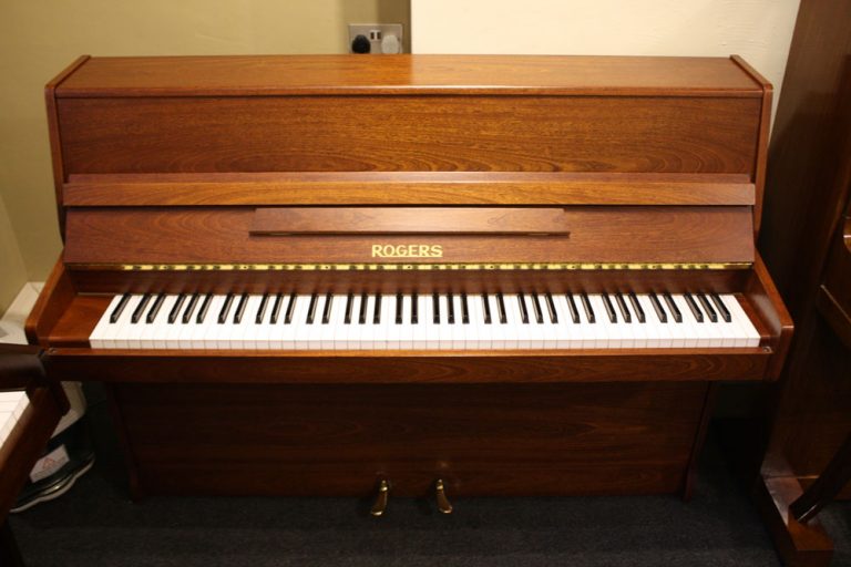 Rogers 108 Upright Piano Mahogany