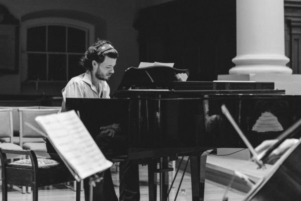 Edward Bettella performing at St Swithin's Church, Bath