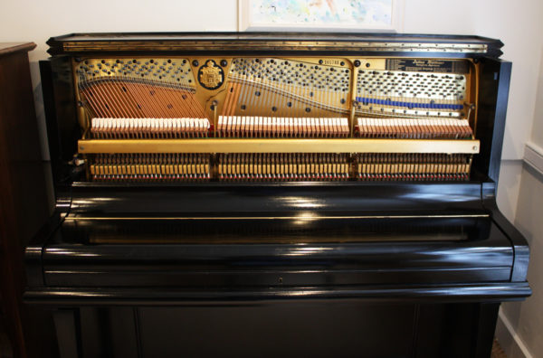 Bluthner Black Upright Piano