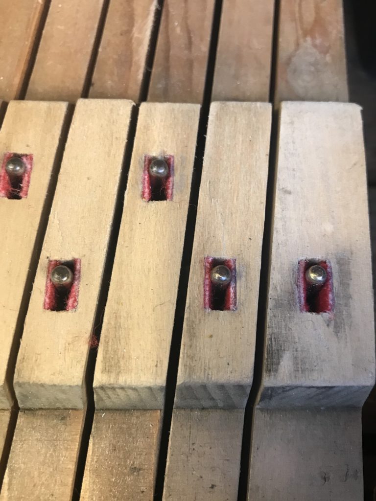 Steinway Model K key bushings