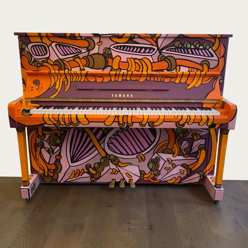 U1 Graffiti Designed Upright Piano (1986)
