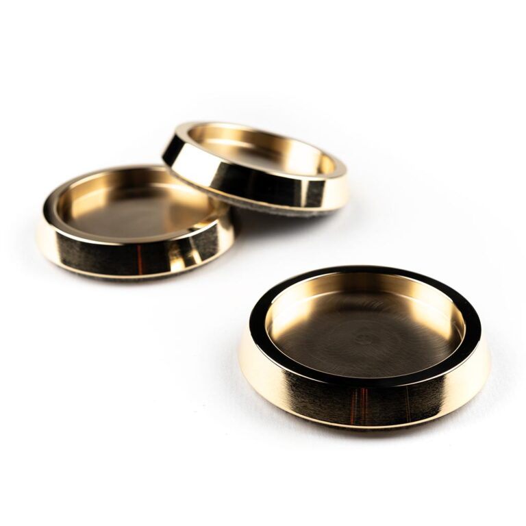 Grand Piano Caster Cups Polished Brass KSL2BPSET