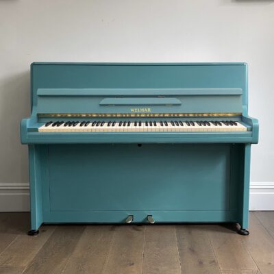 Yamaha U3 Traditionally Styled Painted Upright Piano, Blue Grey